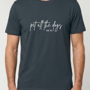Tricou din bumbac organic Premium-Pet all the dogs, Unisex