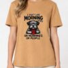 Tricou din bumbac organic Premium-I don't like morning people, Unisex