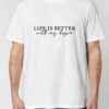 Tricou din bumbac organic Premium-Life is better with my dogs, Barbati