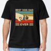 Tricou din bumbac organic Premium-Best Dog Dad Ever, Barbati