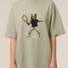 Tricou bumbac organic Oversized-Tennis Dog, Unisex