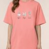 Tricou bumbac organic Oversized-Coffee, dogs and wine, Unisex