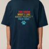 Tricou bumbac organic Oversized-I like people's dogs, Unisex