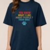 Tricou bumbac organic Oversized-I like people's dogs, Unisex