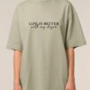 Tricou bumbac organic Oversized-Life is better with my dogs dogs, Unisex