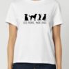 Tricou din bumbac organic Premium-Less people, more dogs, Femei